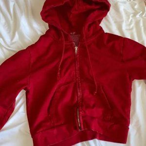 brandy melville red crystal hoodie
